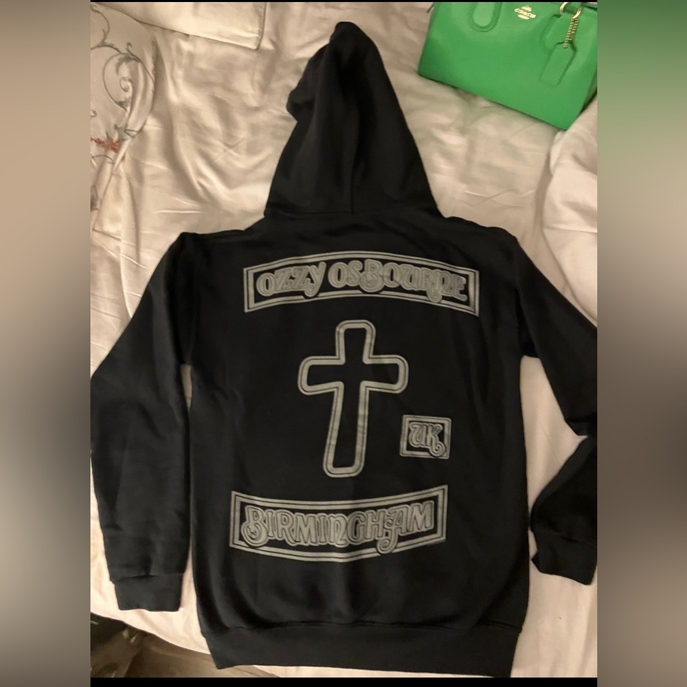 Ozzy Osbourne cross crucifix hoodie pullover-xs